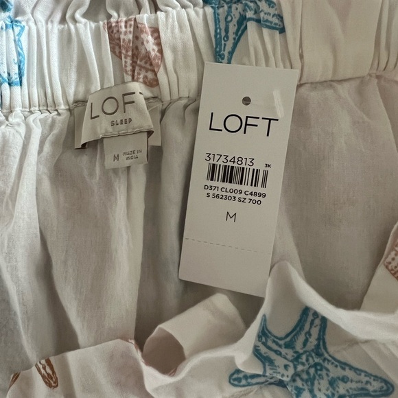 NWT Ann Taylor LOFT White Beach Print Tank Top Medium - Picture 6 of 8